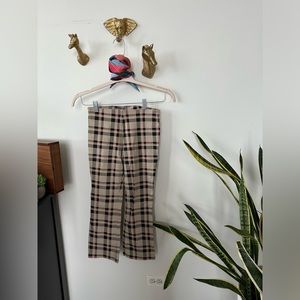 Plaid Patterned Flood Pant